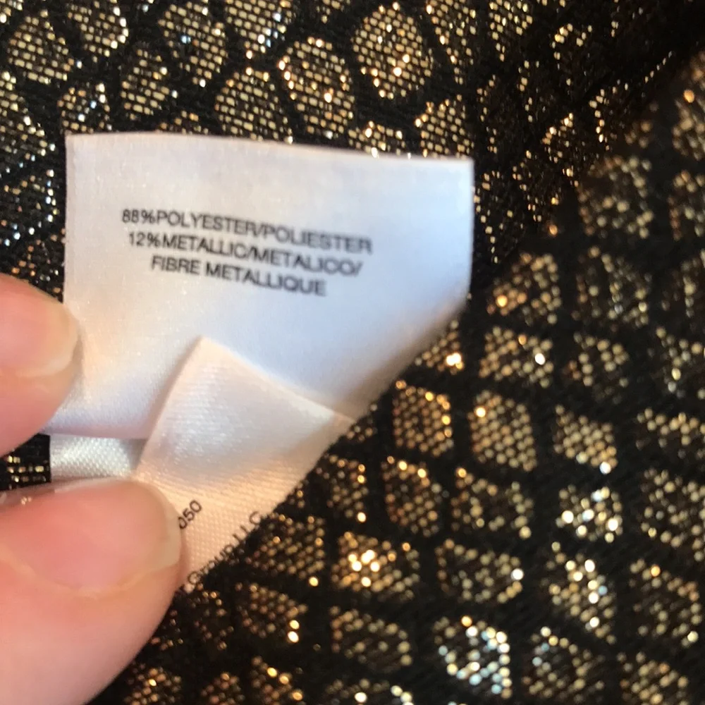 NEW‎ Anne Klein Gold / Black Pants. 14